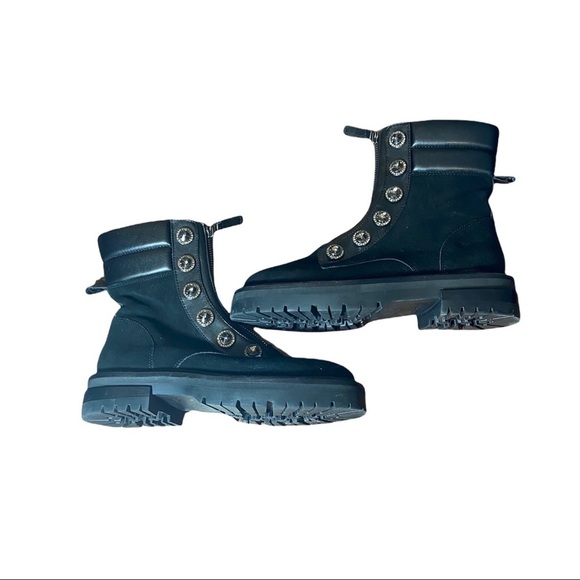 Kurt Geiger Black Ankle Boots with Silver Accents - Picture 6 of 6